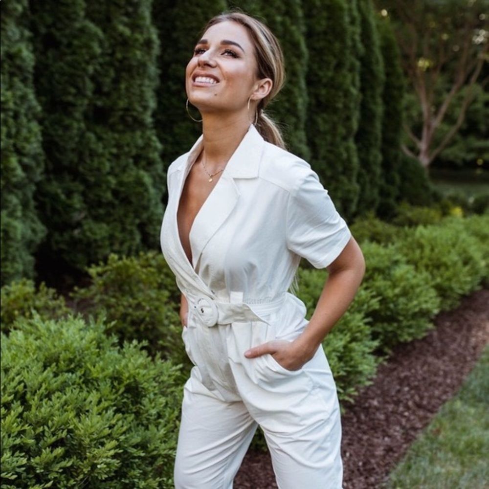Kittenish Daddy’s Little Rich Girl White Jumpsuit